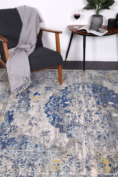 Delicate Blue Green Distressed Rug 160x230 cm