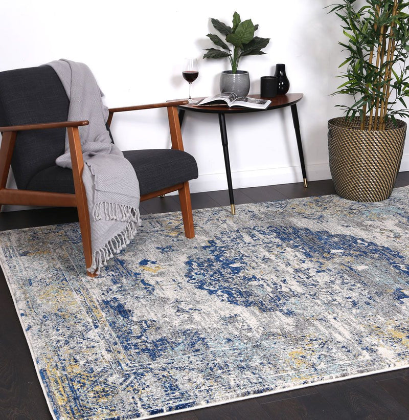 Delicate Blue Green Distressed Rug 160x230 cm