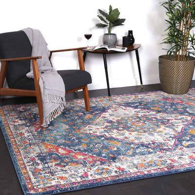 Delicate Navy Multi Oriental Rug 160x230 cm