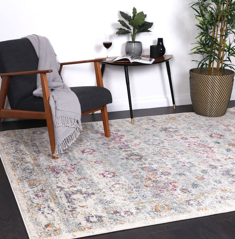 Delicate Multi Grey Traditional Rug 160x230 cm