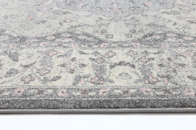 Delicate Grey Oriental Rug 200x290 cm