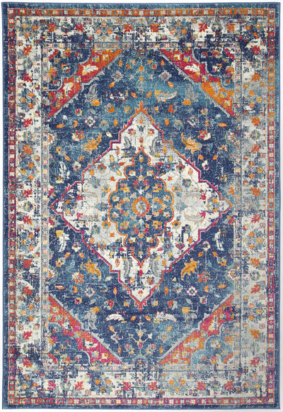 Delicate Navy Multi Oriental Rug 200x290 cm