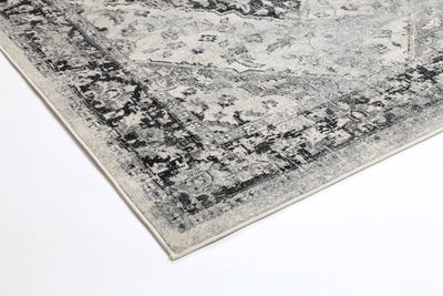 Delicate Grey Traditional Rug 200x290 cm