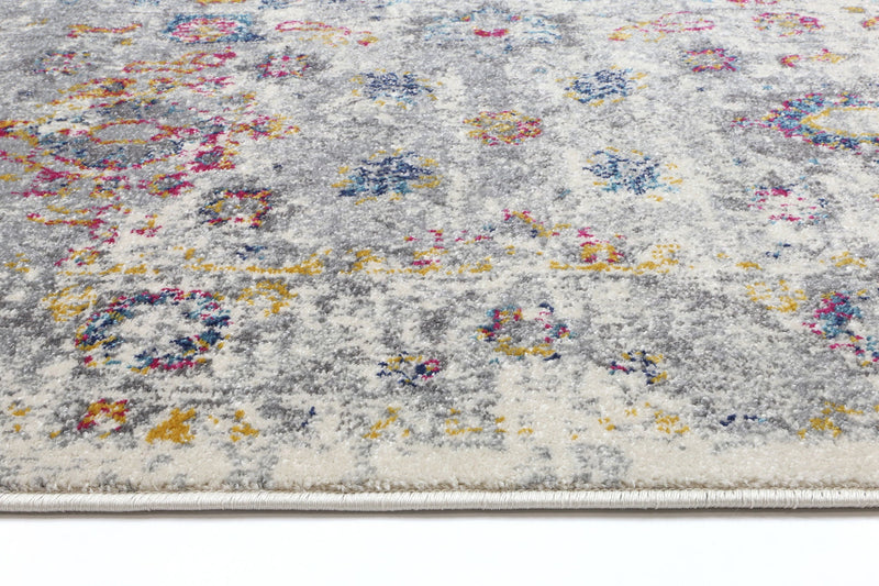 Delicate Multi Grey Traditional Rug 200x290 cm