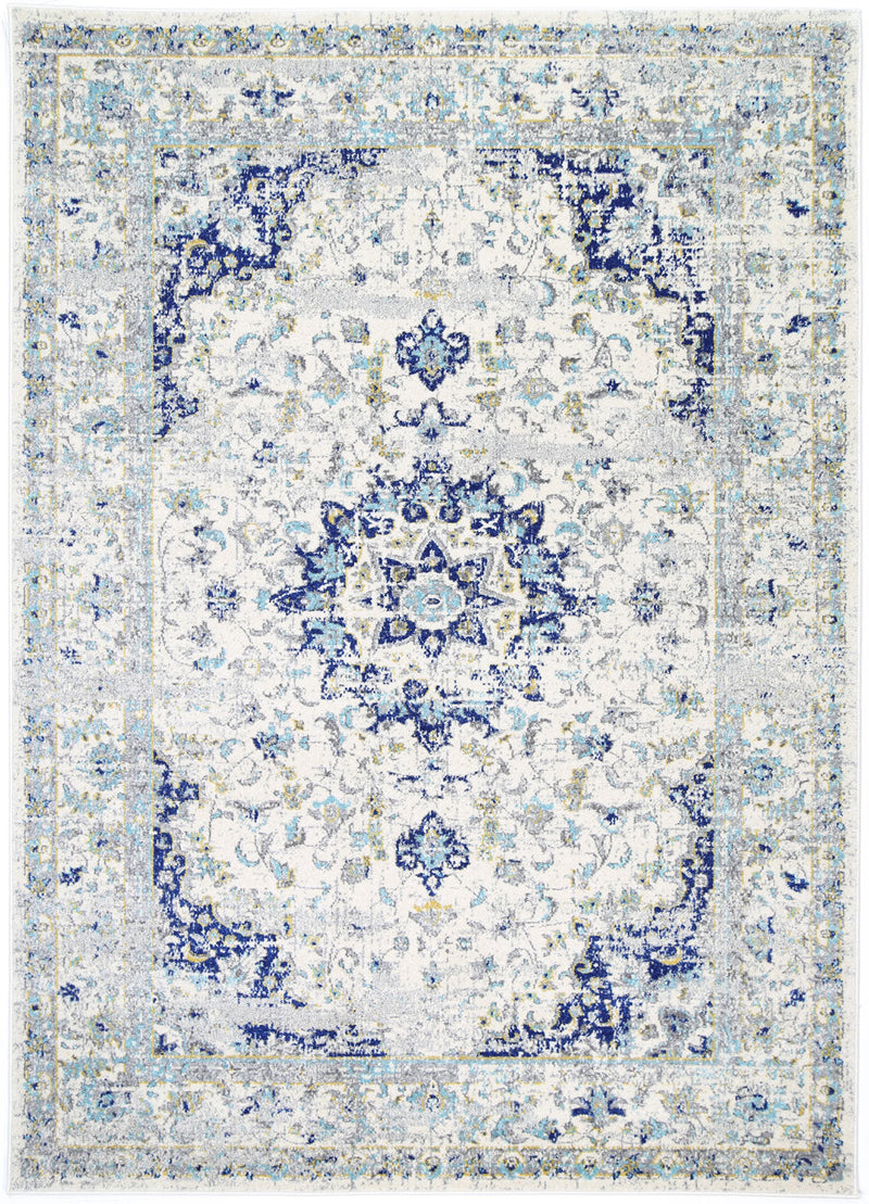 Delicate Navy Blue Traditional Rug 200x290 cm