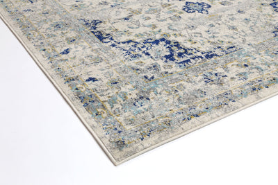 Delicate Navy Blue Traditional Rug 240x330 cm