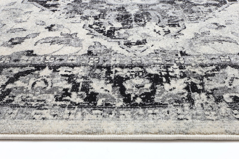 Delicate Grey Traditional Rug 300x400 cm