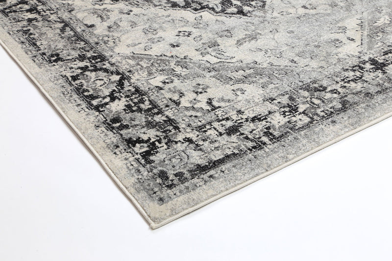 Delicate Grey Traditional Rug 300x400 cm