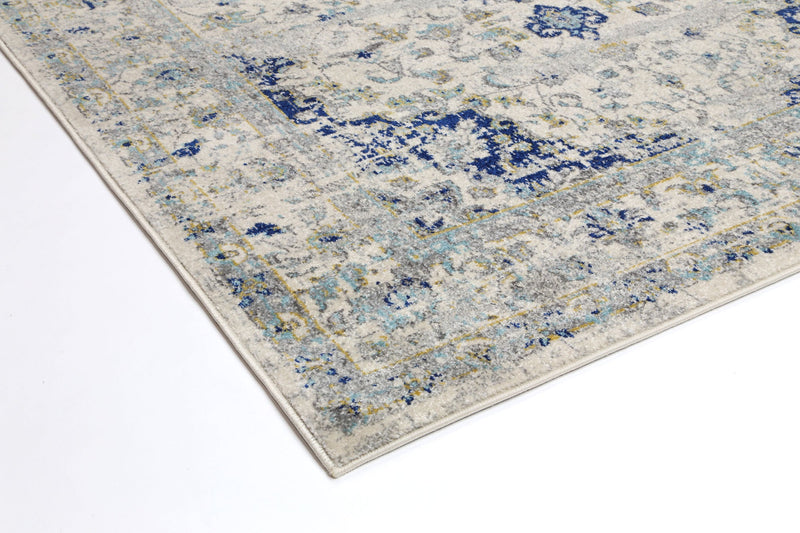 Delicate Navy Blue Traditional Rug 300x400 cm