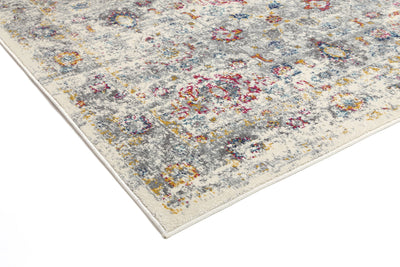 Delicate Multi Grey Traditional Rug 80x150 cm