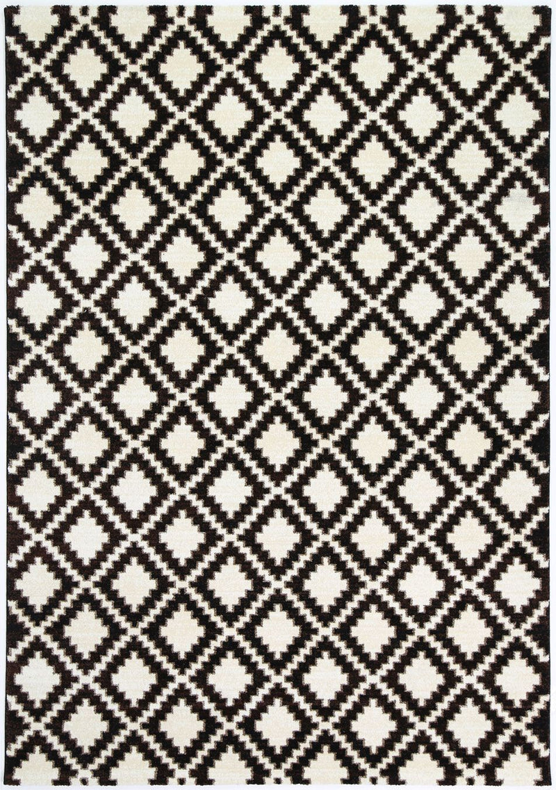 Dream Beige Diamond Pattern Rug 200x290 cm