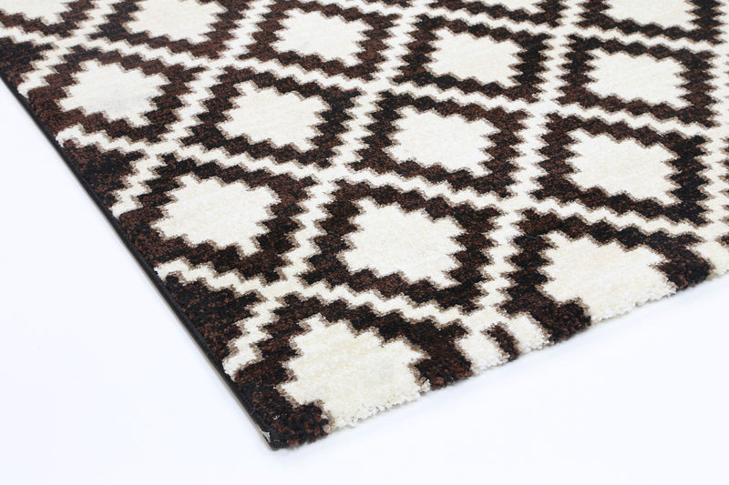 Dream Beige Diamond Pattern Rug 200x290 cm