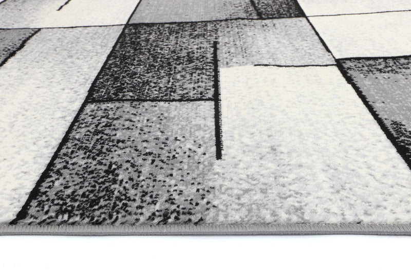 Allure Modern Squares Grey Rug 200x290 cm