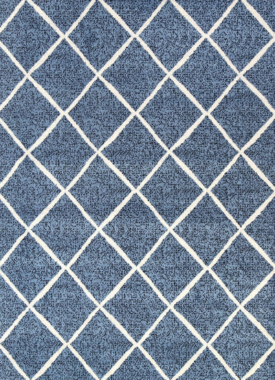 Allure Cross Diamond Blue Cream Rug 240x330 cm