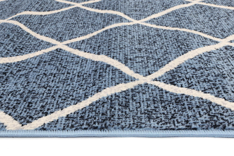 Allure Cross Diamond Blue Cream Rug 240x330 cm