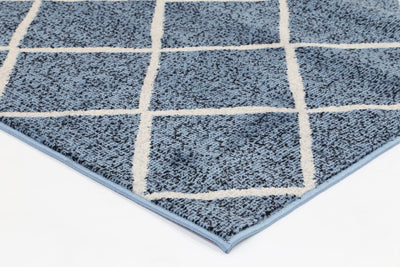 Allure Cross Diamond Blue Cream Rug 240x330 cm