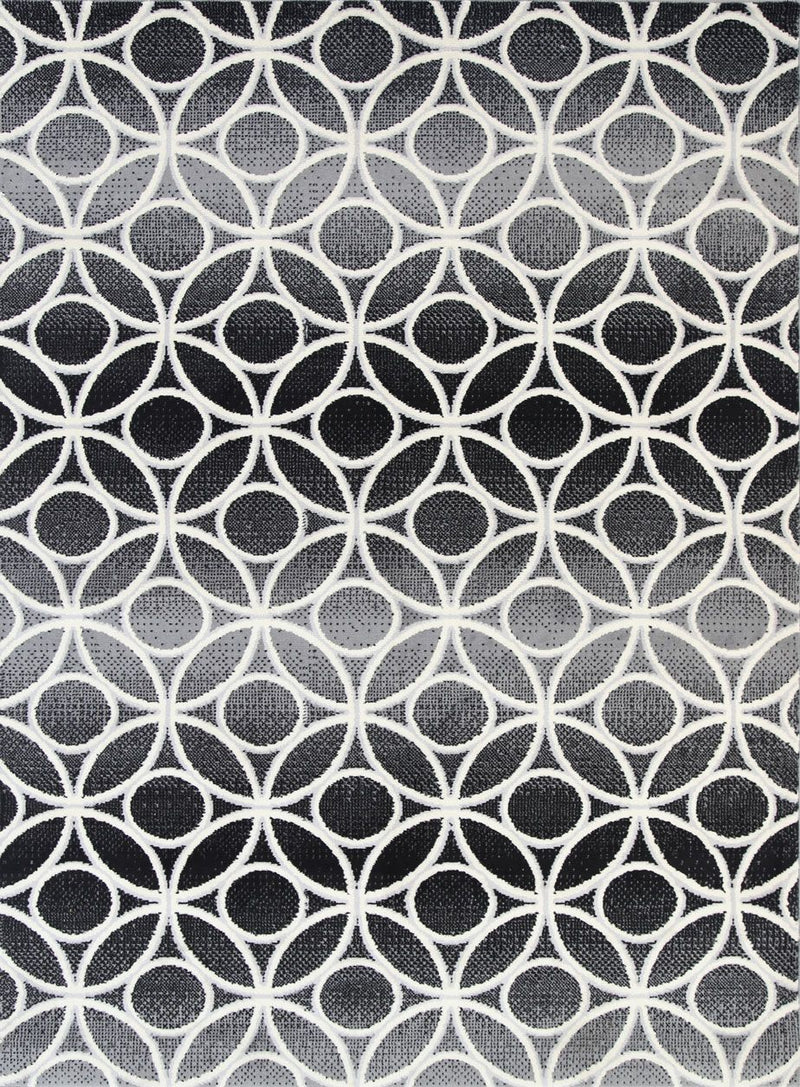 Allure Modern Geometric Grey Rug 80x300 cm