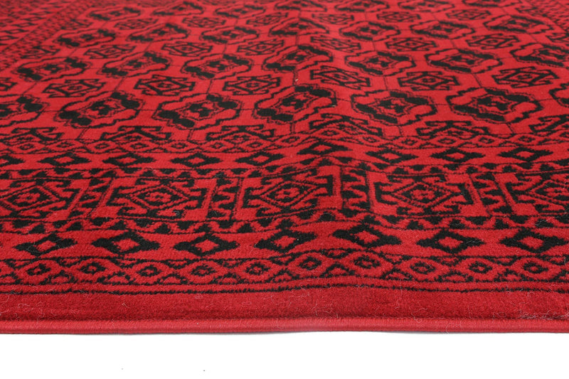 Allure Afghan Camel Red Rug 80x300 cm