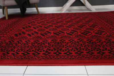 Allure Afghan Camel Red Rug 80x300 cm