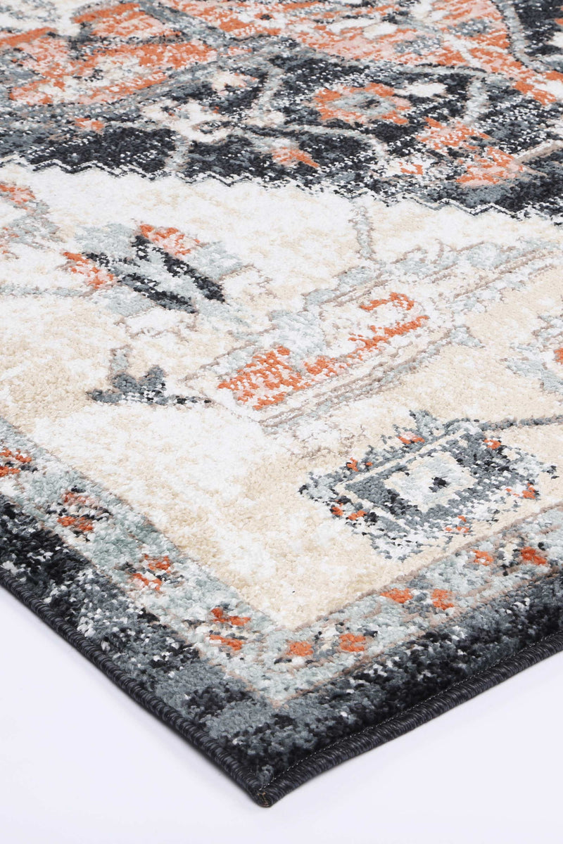 Anatolia Traditional Cream Black Rug 160x230cm