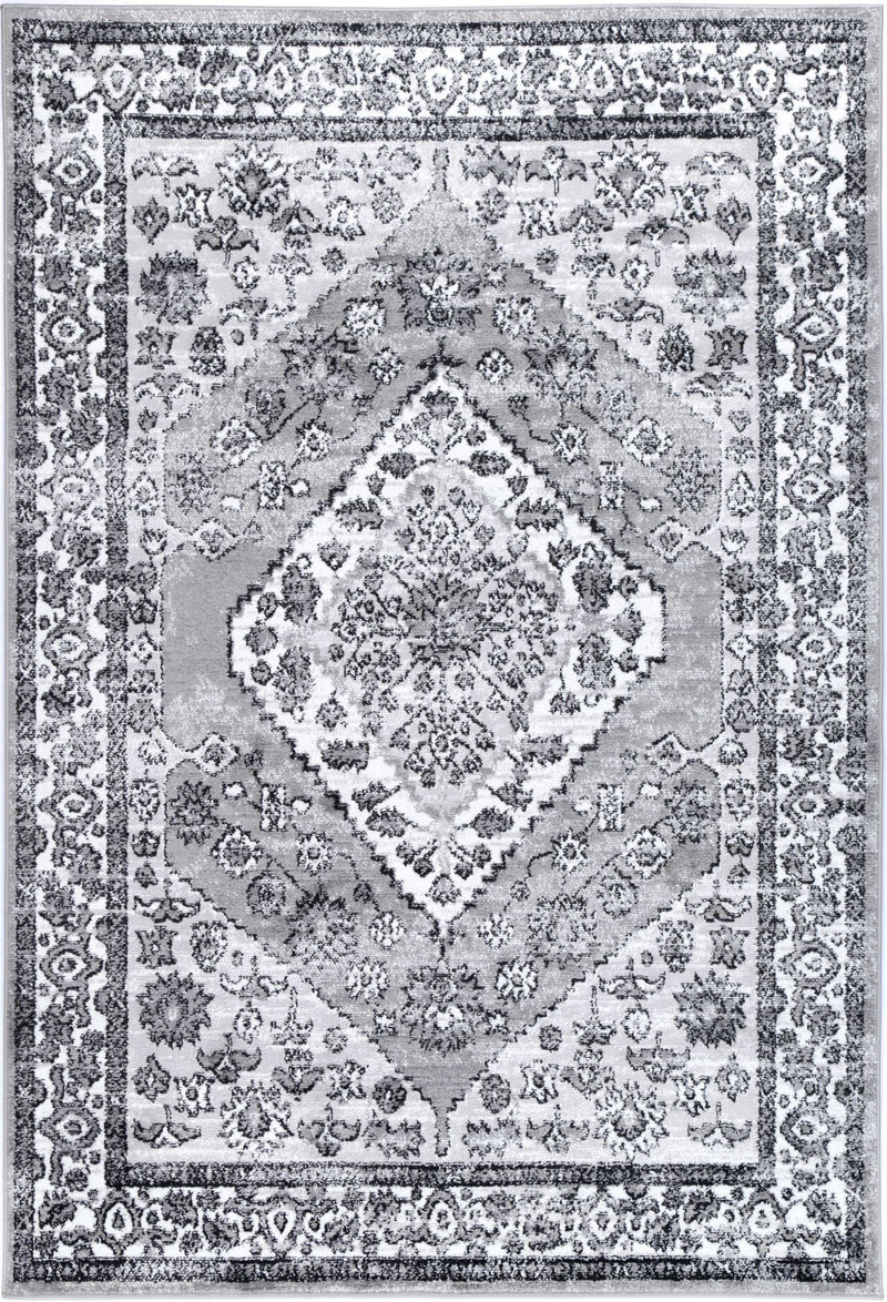 Anatolia Traditional Grey Black Rug 160x230cm