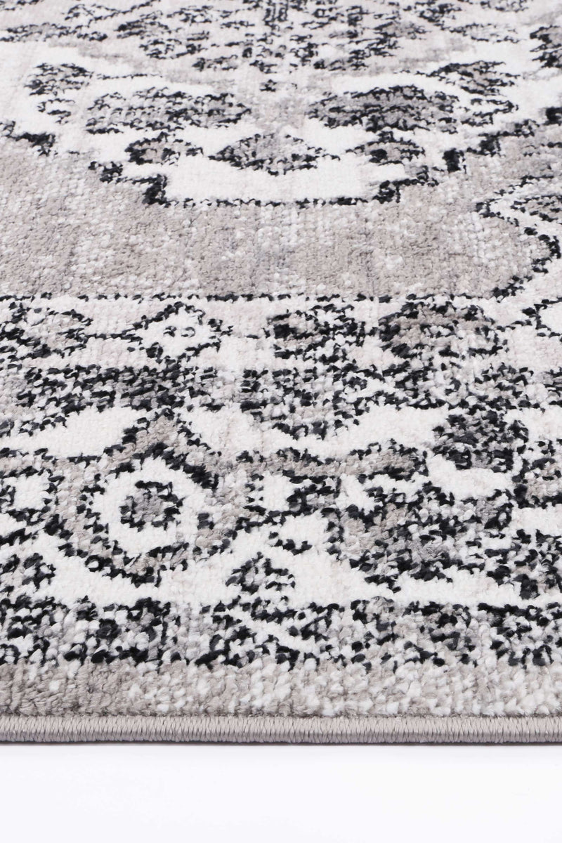 Anatolia Traditional Grey Black Rug 160x230cm