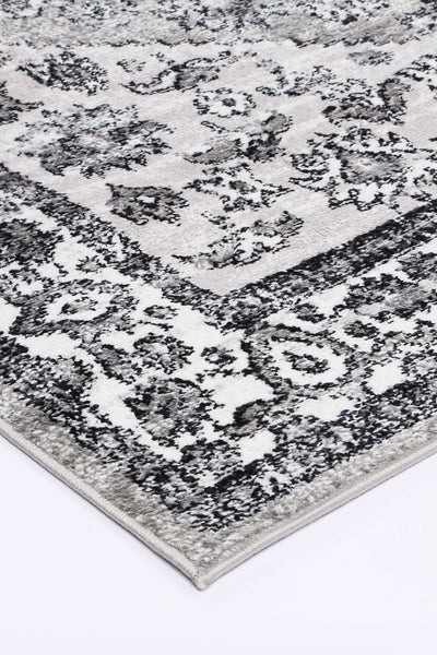 Anatolia Traditional Grey Black Rug 160x230cm