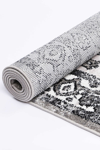 Anatolia Traditional Grey Black Rug 160x230cm