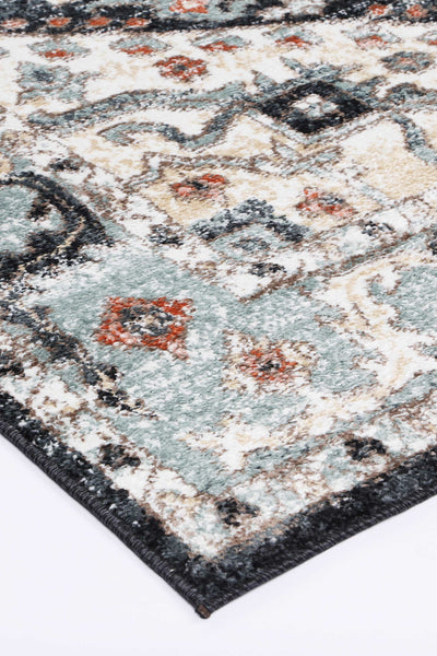 Anatolia Traditional Blue Charcoal Rug 160x230cm