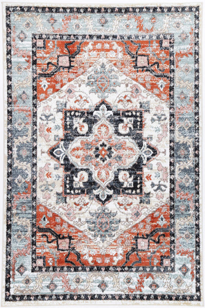 Anatolia Traditional Terracotta Charcoal Rug 160x230cm