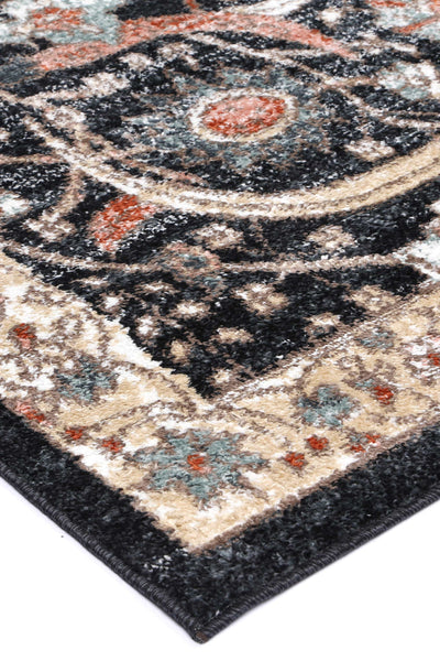 Anatolia Traditional Charcoal Cream  Rug 160x230cm