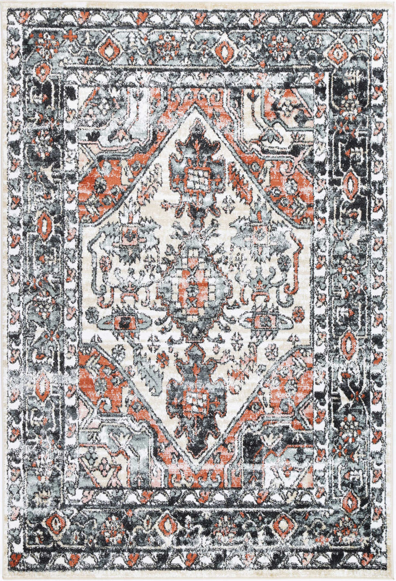 Anatolia Traditional Beige Black Rug 200x290cm