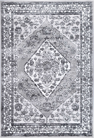 Anatolia Traditional Grey Black Rug 200x290cm