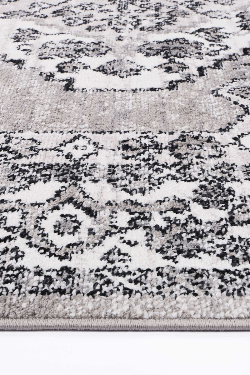 Anatolia Traditional Grey Black Rug 200x290cm