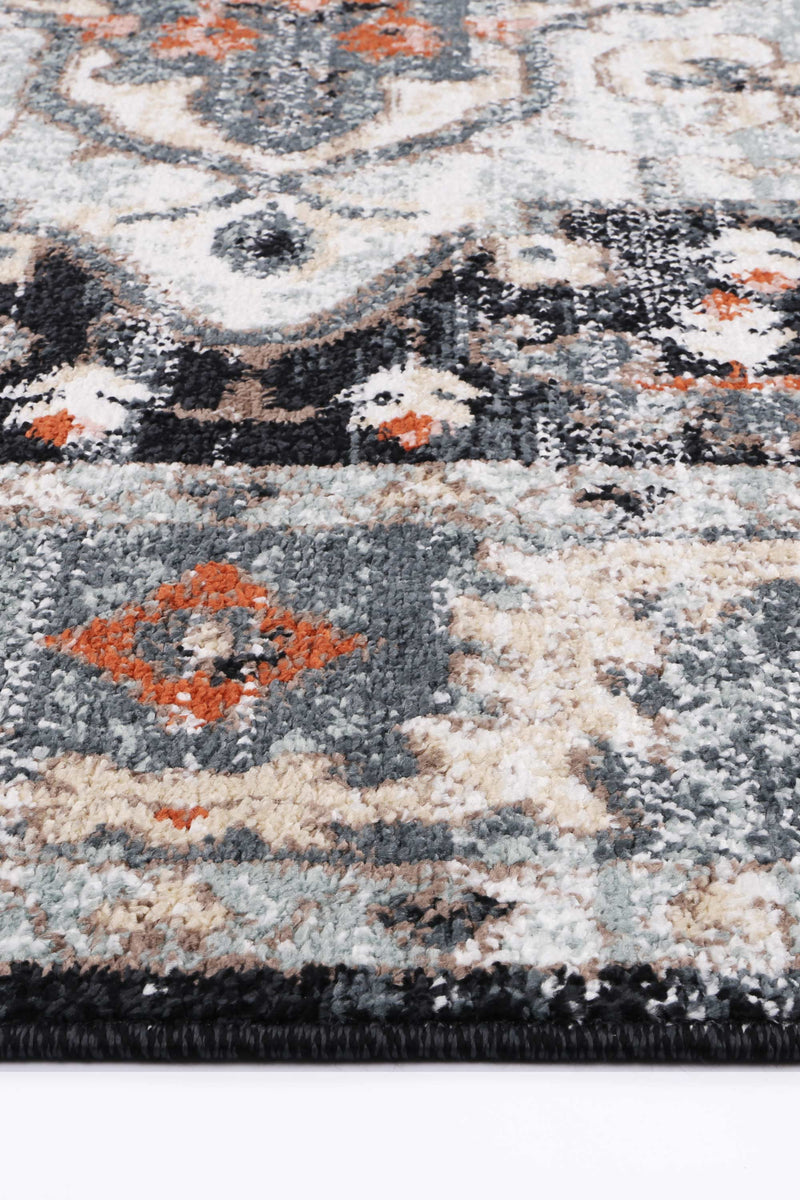 Anatolia Traditional Blue Charcoal Rug 200x290cm