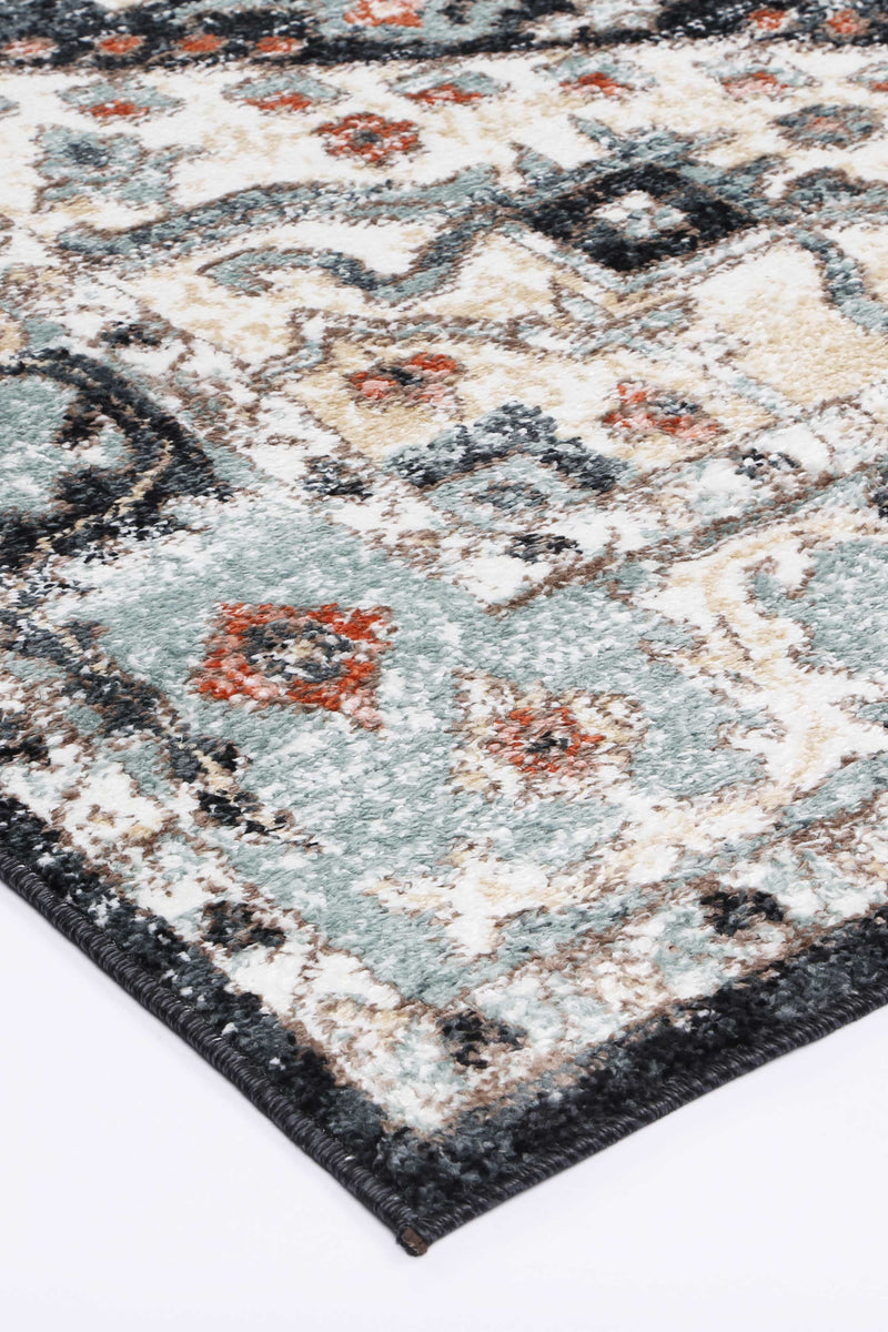 Anatolia Traditional Blue Charcoal Rug 240x330cm