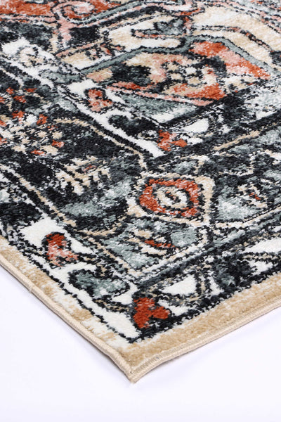 Anatolia Traditional Black Cream Rug 240x330cm