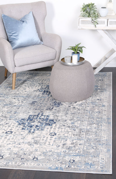 Amelia Navy Blue Oriental Rug 160x230 cm