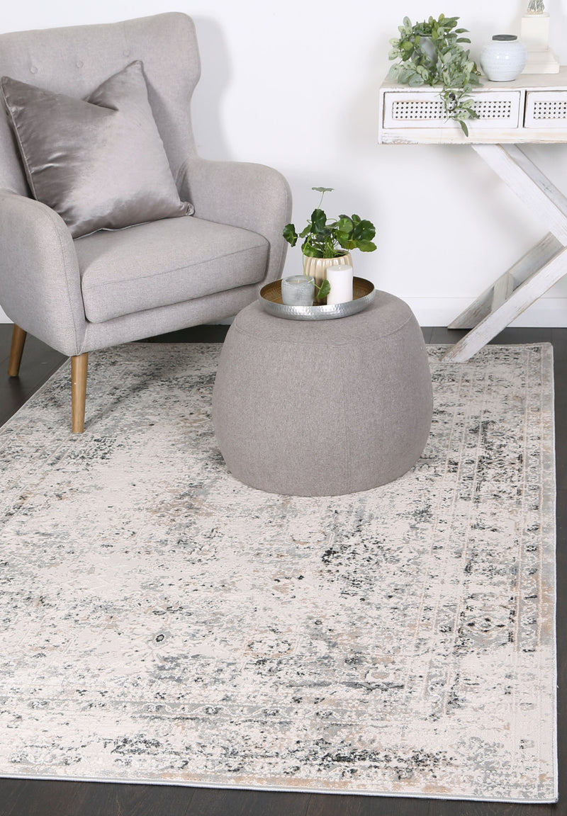 Amelia Beige Grey Contemporary Rug 160x230 cm