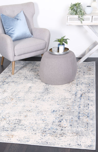 Amelia Navy Blue Contemporary Rug 160x230 cm