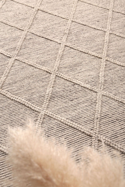 Leilani Diamond Braided Ash Rug 160x230cm