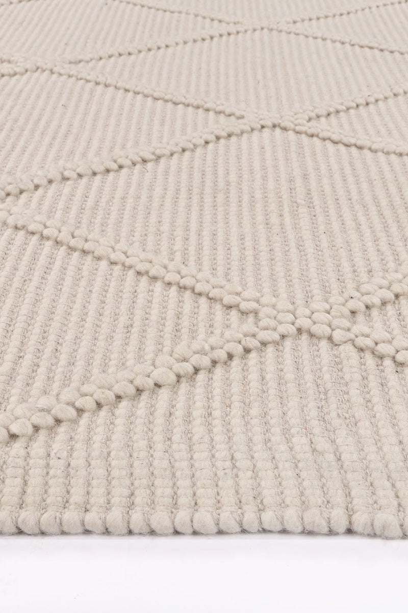 Leilani Diamond Braided Cream Rug 160x230cm