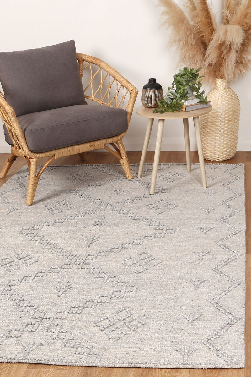 Leilani Boho Chic Grey Rug 160x230cm