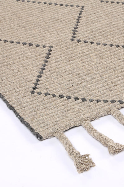 Leilani Diamond Tassel Ash Rug 240x330cm