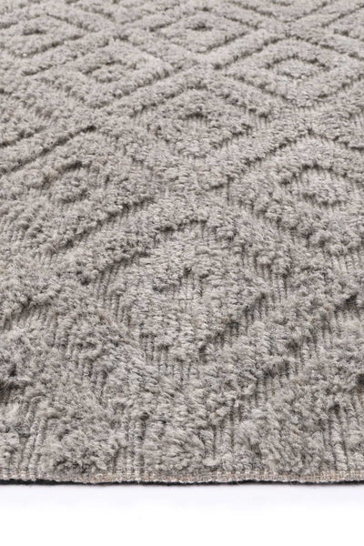 Leilani Plush Diamond Grey Rug 240x330cm