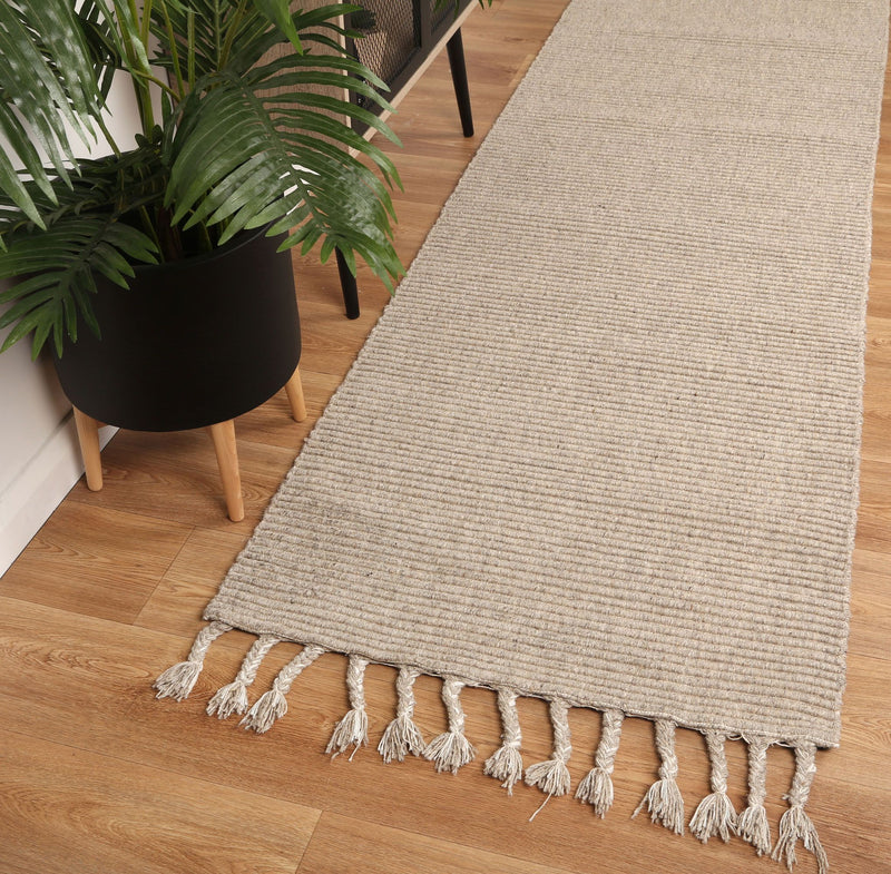 Leilani Modern Wool Ash Rug 80x300cm