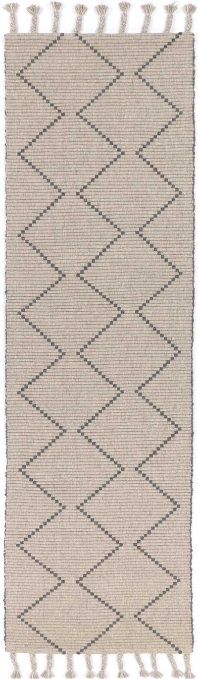 Leilani Diamond Tassel Ash Rug 80x300cm