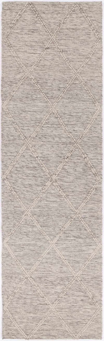 Leilani Diamond Braided Ash Rug 80x300cm