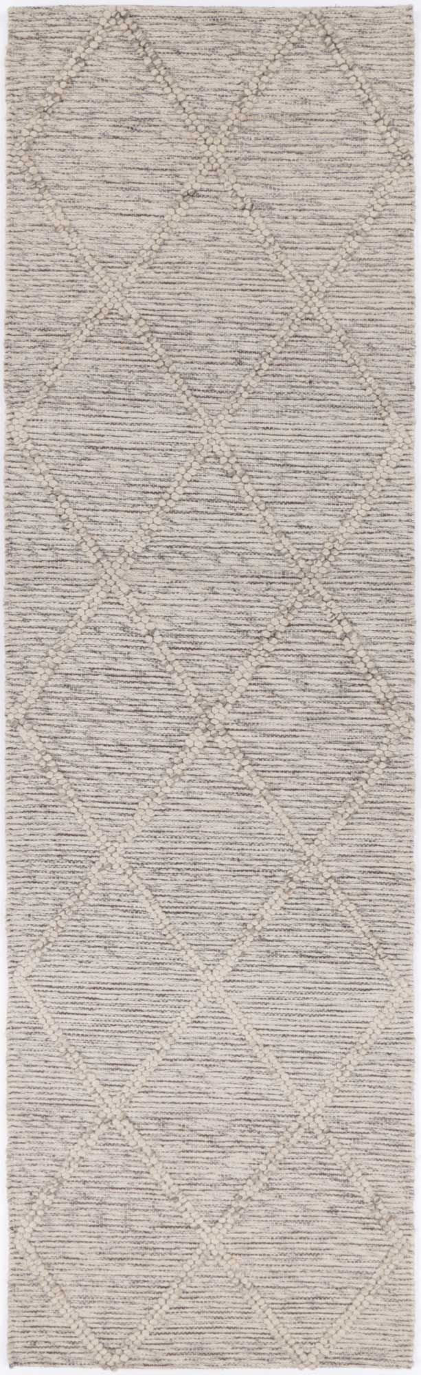 Leilani Diamond Braided Ash Rug 80x300cm