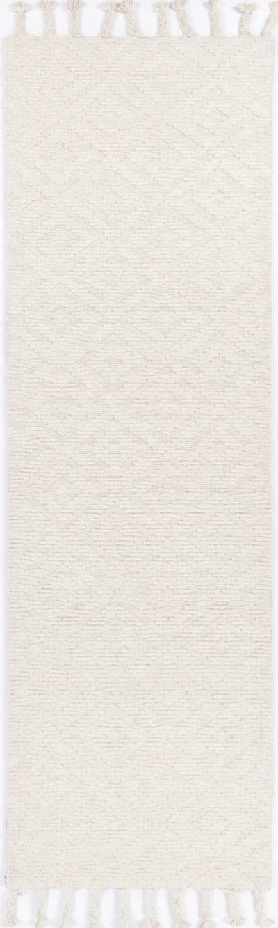 Leilani Plush Diamond Cream Rug 80x300cm